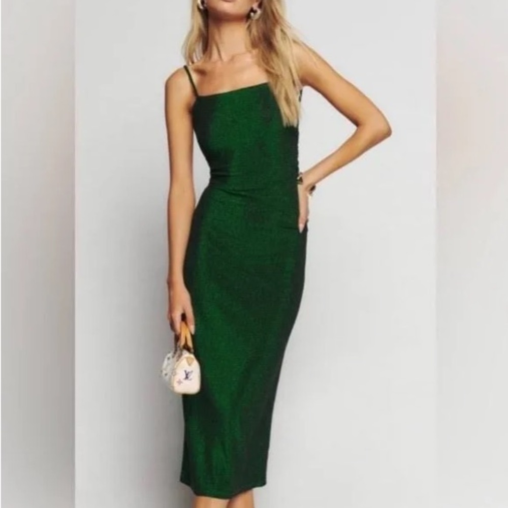 Reformation Breslin Dress Green Women’s Medium